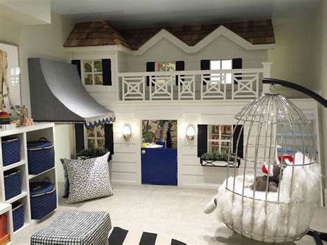 Adorable Play Room With Built In Playhouse Play Houses Dream Rooms