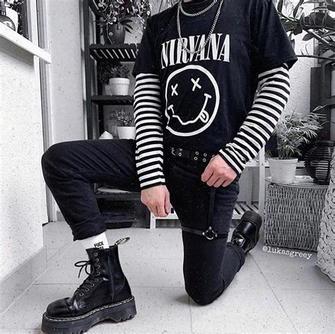 Edgy Aesthetic Grunge Boy Outfits Garotin Habeleza