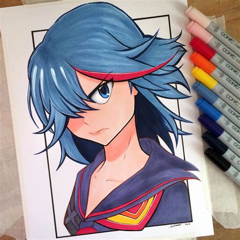 Ryuko Matoi Copic Marker Drawing By Lethalchris On Deviantart