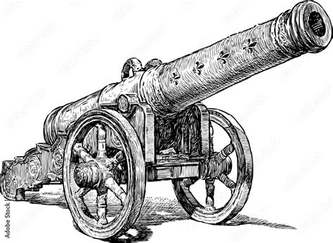 medieval cannon stock vector adobe stock