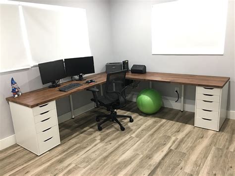 Ikea Custom L Shaped Desk Home Office Furniture Storage Accessories