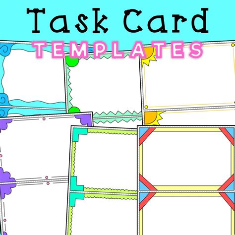 Task Card Templates Editable Made By Teachers
