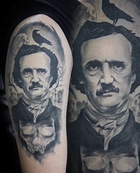 60 Edgar Allan Poe Tattoo Designs For Men Literature Ink Ideas