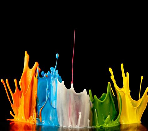 Multicolored Paint Splash Hd Wallpaper Colorful Abstract Paint