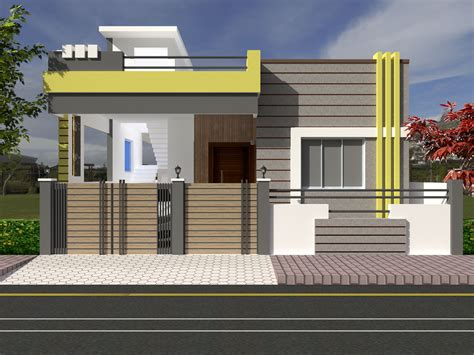 Elevation Design Modern House Front View Single Floor Single Elevations