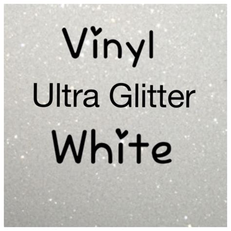 Vinyl Glitter Ultra White Craft Vinyl Premium Vinyl 2 Etsy