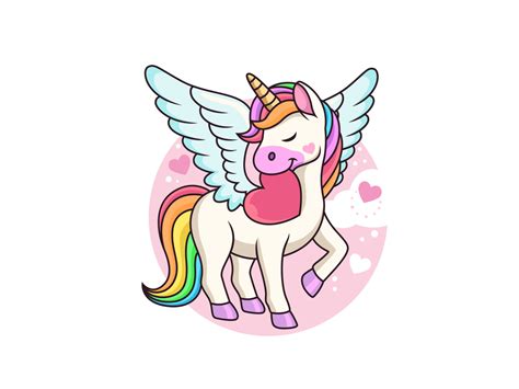 Cute Unicorn Cartoon By Mexdesign On Dribbble