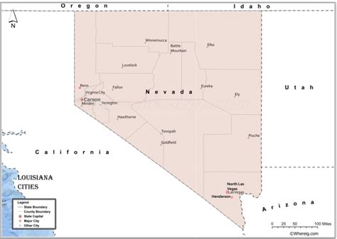 Map Of Nevada Cities And Towns List Of Cities In Nevada By Population