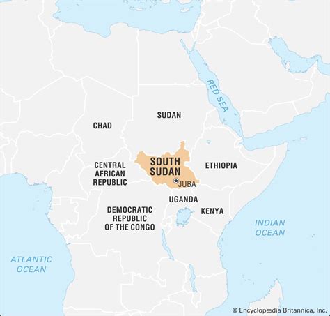 South Sudan Location On World Map
