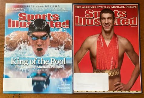 lot of 2 sports illustrated magazines michael phelps cover 2008 olympics foldout 28 99 picclick
