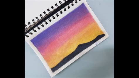 Drawing Sunset Using Colored Pencils Drawing Sunset Sunrise Drawing
