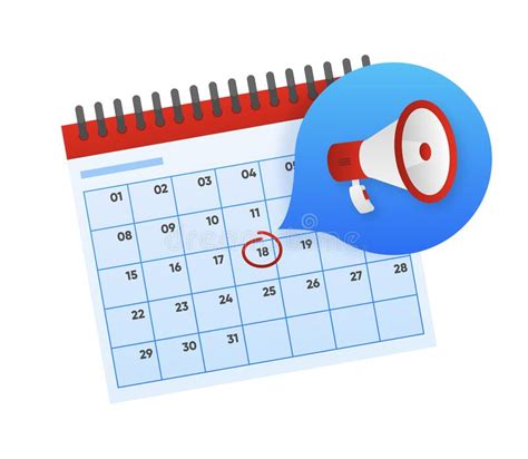 Agenda Concept With Calendar Bell And Clock Vector Illustration