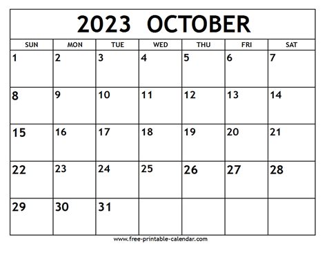 October 2023 Holiday List Holiday 2023