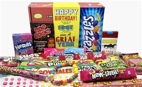 Buy Retro Candy Yum 1981 42nd Birthday Decade 80s Candy T Basket