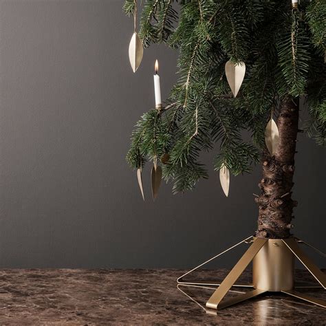 Leaf Brass Christmas Tree Ornaments From Ferm Living