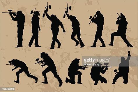 Paintball Gun Silhouette Photos And Premium High Res Pictures Getty