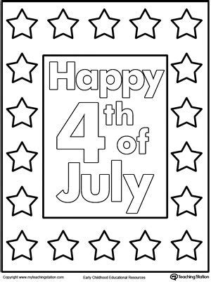 We are a group of few people who works on this blog, all these coloring pages are made with. Happy 4th of July Poster Coloring Page | July colors, Star ...