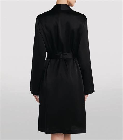 Womens La Perla Black Short Silk Robe Harrods Uk