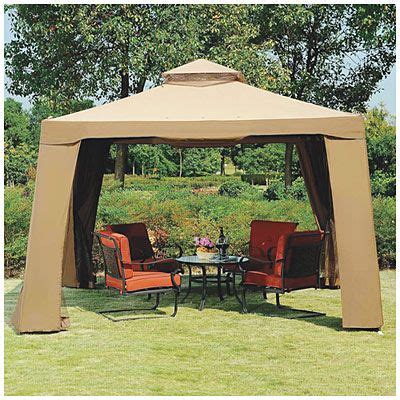 (11' x 11') real living tan pop up canopy with netting, (11' x 11'). Pin on Patio