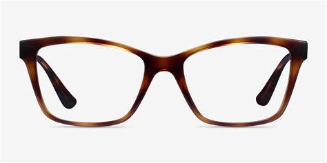 vogue eyewear vo5420 rectangle dark havana frame glasses for women eyebuydirect