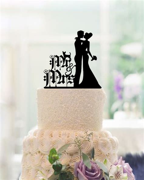 Acrylic Cake Topper Personalized Mr Mrs Wedding Cake Topper Custom