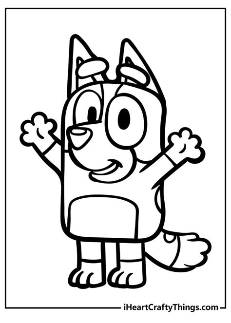 Bluey Coloring Sketch Coloring Page