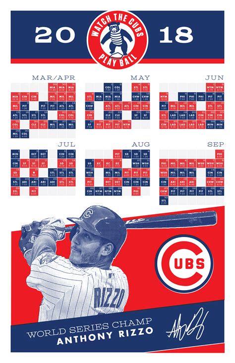 2018 Cubs Schedule Poster (11x17) : r/CHICubs