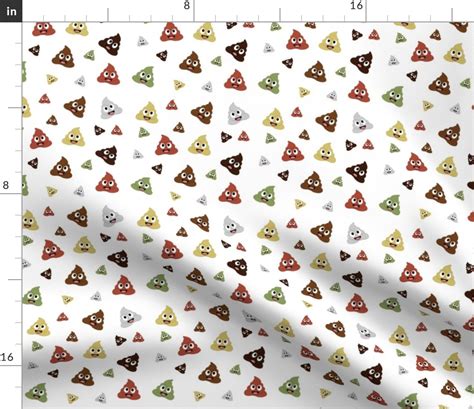 Poops Of Different Color And Diversity Fabric Spoonflower