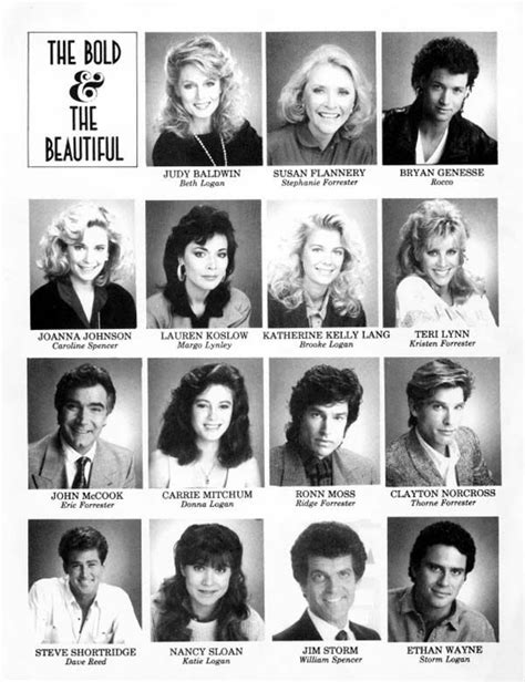 The Bold And The Beautiful Original Cast Of March 23 1987 Bold And