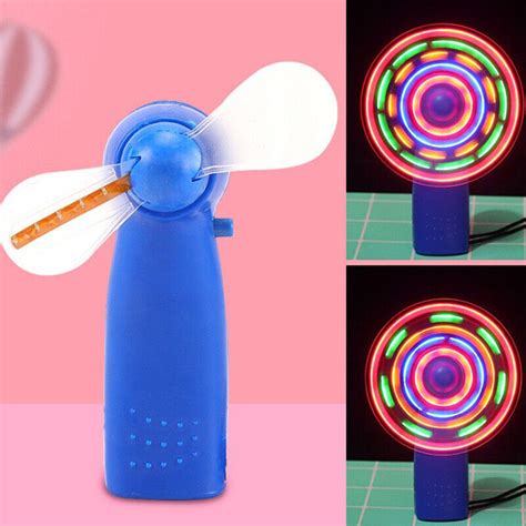 Mini Fan Luminous Toy Colorful Lights Handheld Electric Cooling Fan Led