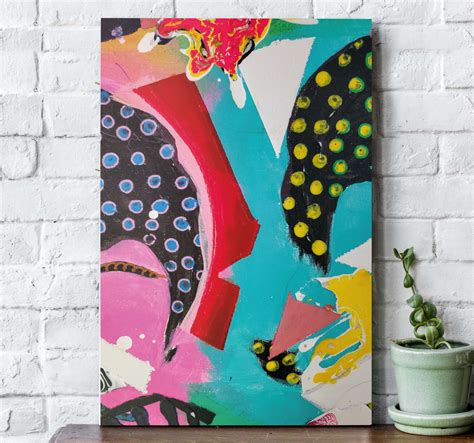Abstract Art With Vibrant Colors Modern Art Prints On Canvas Tenstickers