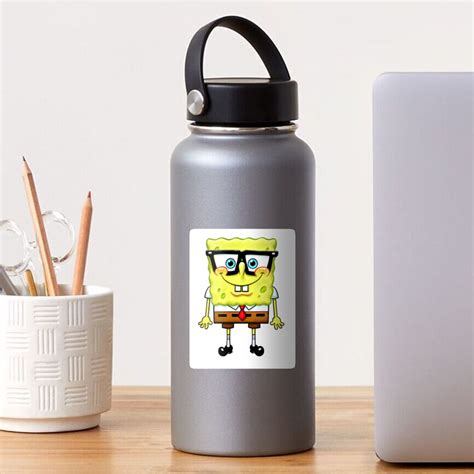 Spongebob Nerd Sticker For Sale By Ewokesot Redbubble