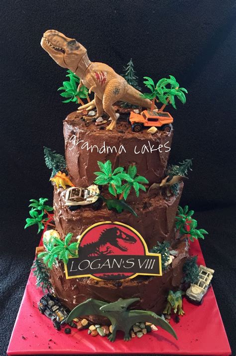 Jurassic Park Birthday Cake Jurassic World Park Cake Cakes Pinterest Jurassic Park Party