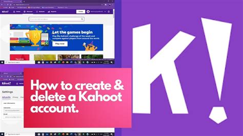 How To Create A Kahoot Account And Delete It Youtube