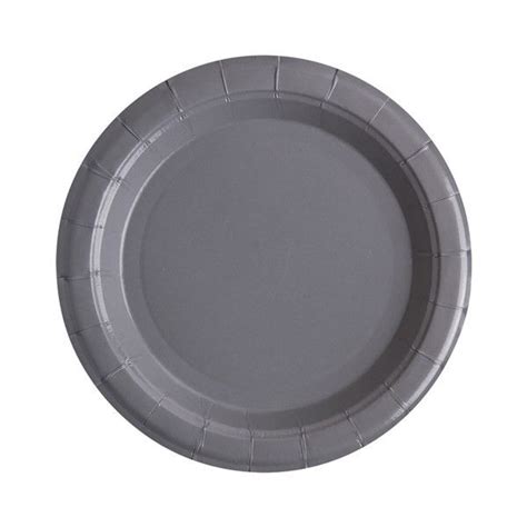 Assiette Carton Ronde Gris