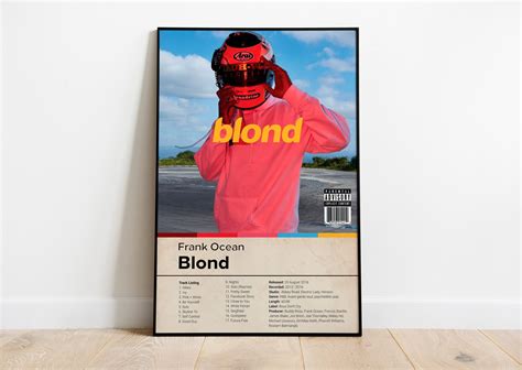 Frank Ocean Poster Frank Ocean Prints Blond Album Cover Etsy