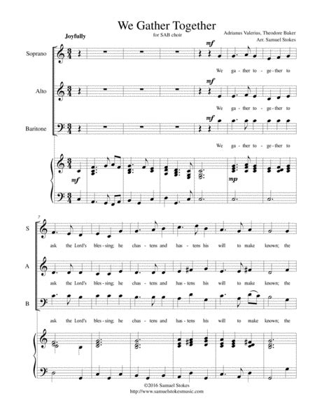 We Gather Together The Thanksgiving Hymn For Easy Guitar With Tab Free