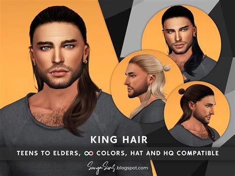 King Hair Sonyasims On Patreon Sims 4 Sims Mens Hairstyles