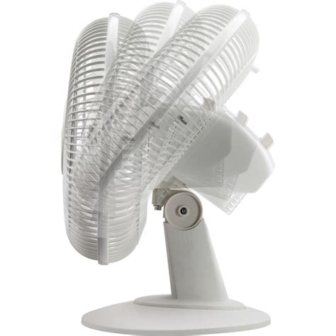 Lasko 12 In 120 Volt 3 Speed Indoor White Oscillating Desk Fan In The