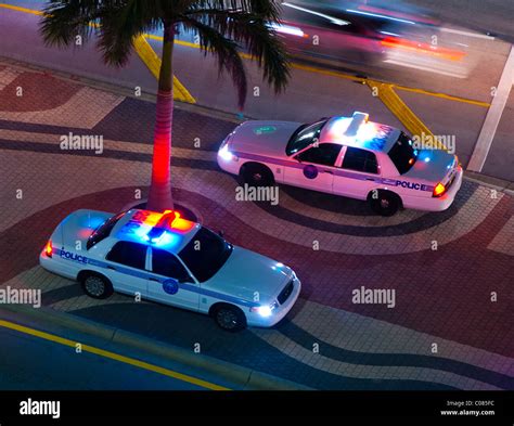 Police Car Night Above Hi Res Stock Photography And Images Alamy