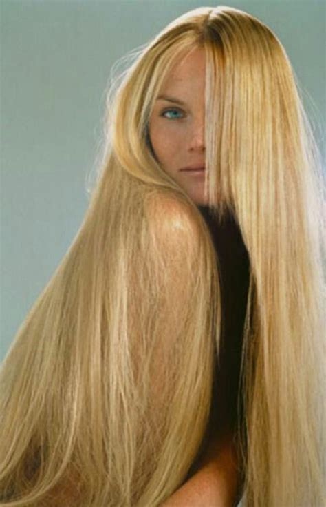 Lovely Blonde With Her Hair Over Her Face Long Hair Women Very Long
