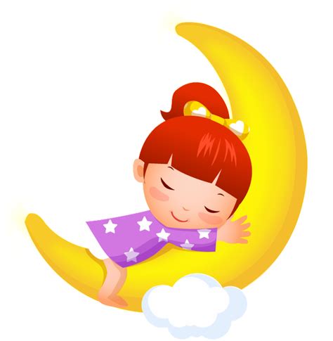 Sleeping Little Girl Cartoon Transparent Good Night And Have Sweet