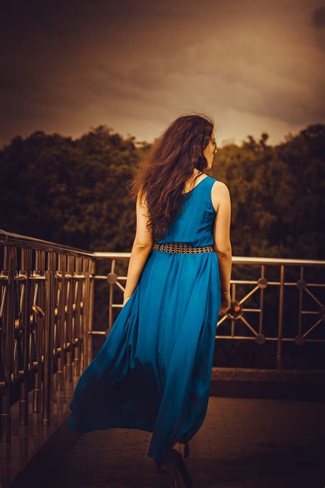 Free Photo Beauty In Blue Dress Activity Blue Fashion Free Download Jooinn