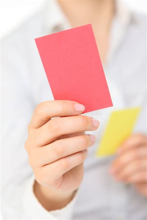 Red Card Stock Photo Image Of Woman Judge Parts Background 43829576