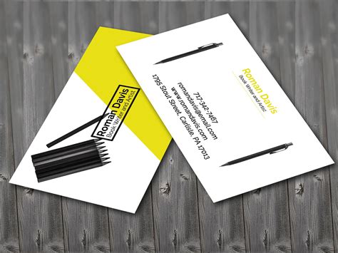 Writer Business Card Design Techmix