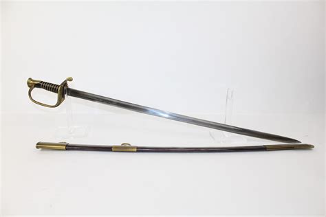 Antiqued Confederate Civil War Officers Sword Candr Antique 001