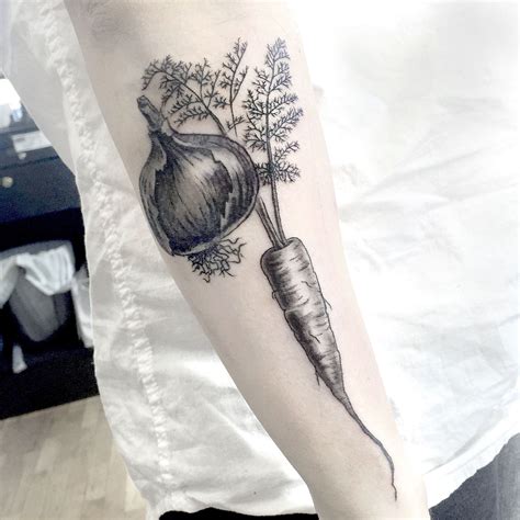 illustrative-onion-and-carrot-tattoo-with-images-food-tattoos,-vegetable-tattoo,-tattoos