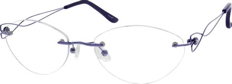 purple rimless titanium eyeglasses 1349 zenni optical eyeglasses