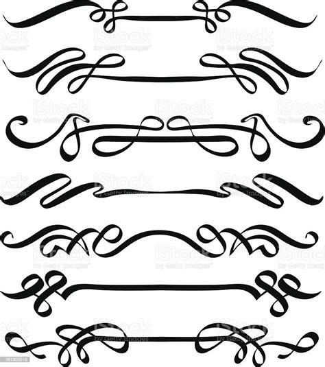 Vector Calligraphic Flourishes Stock Illustration Download Image Now