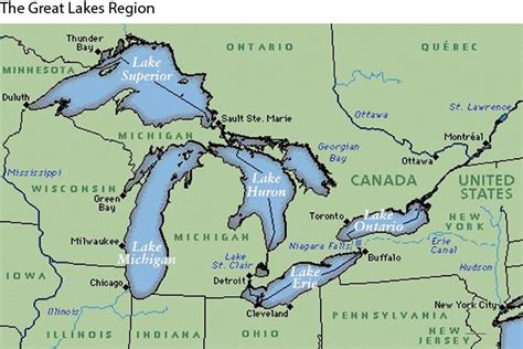 31 Map Of Great Lakes Area Maps Database Source